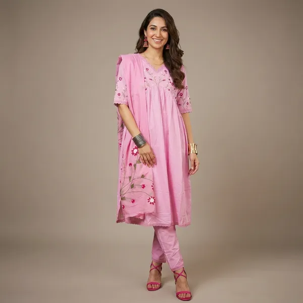 Pink_Floral_Embroidered_Cotton_Kurta_Set_With_Dupatta_For_Women