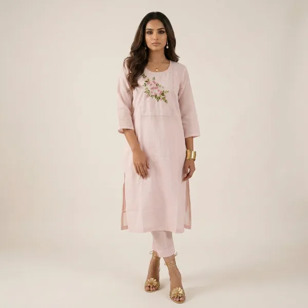 Pink_Cotton_Embroidered_Kurta_Set_For_Women