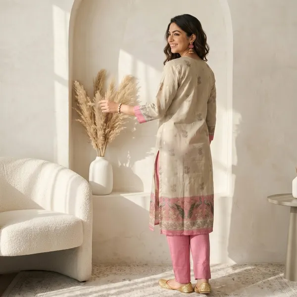 Beige_And_Pink_Embroidered_Kota_Doria_Ethnic_Suit_Set_For_Women