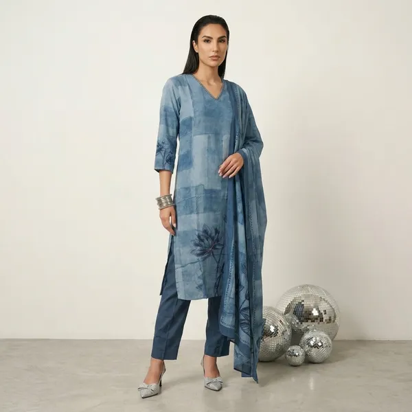 Pellini_Blue_Crepe__Printed_Tunic_With_Matching_Pants_And_Dupatta_Set