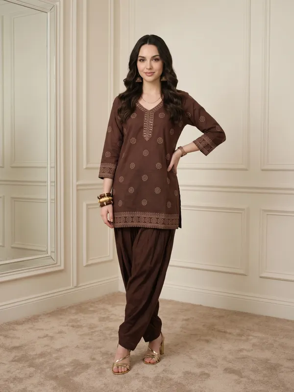 Pellini_Brown_Farshi_Salwar