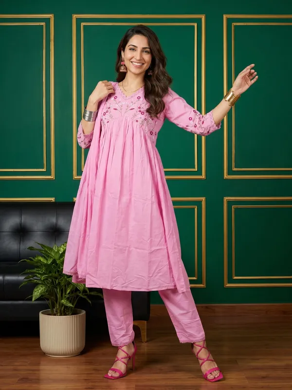Pink_Floral_Embroidered_Cotton_Kurta_Set_With_Dupatta_For_Women