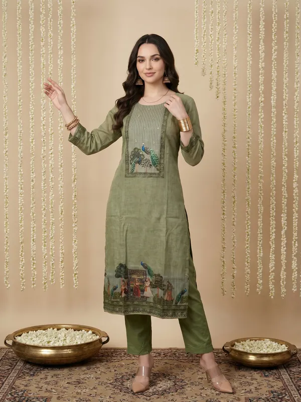 Olive_Green_Cotton_Linen_Embroidered_Unstitched_Suit_Set_With_Dupatta_Set_For_Women