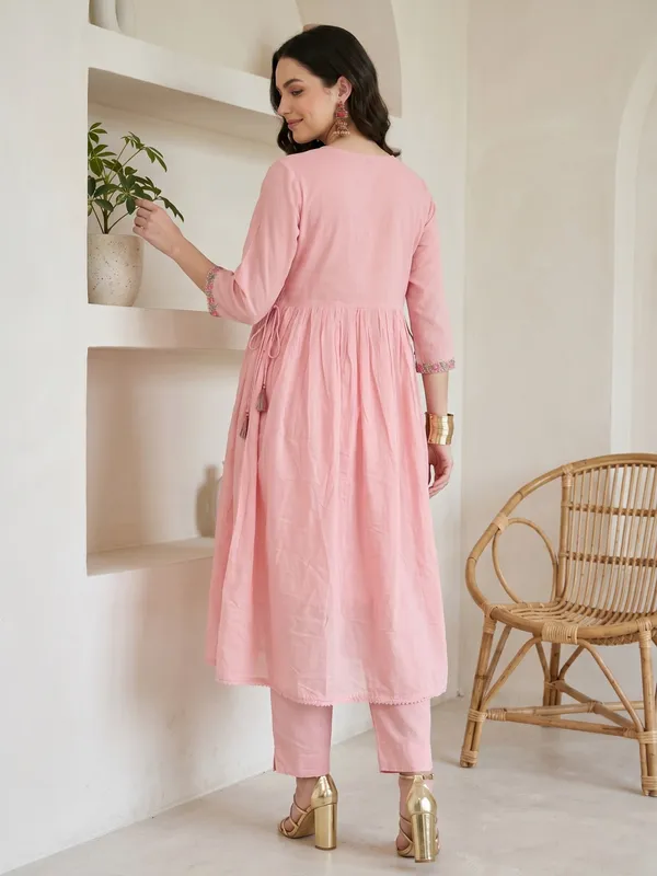 Pink_Embroidered_Anarkali_Kurta_Set_For_Women