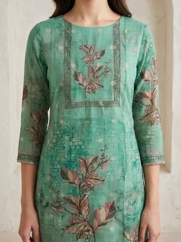 Green_Floral_Print_Embroidered_Unstitched_Suit_Set_For_Women