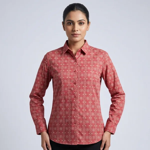 Red_Cotton_Shirt_For_Women