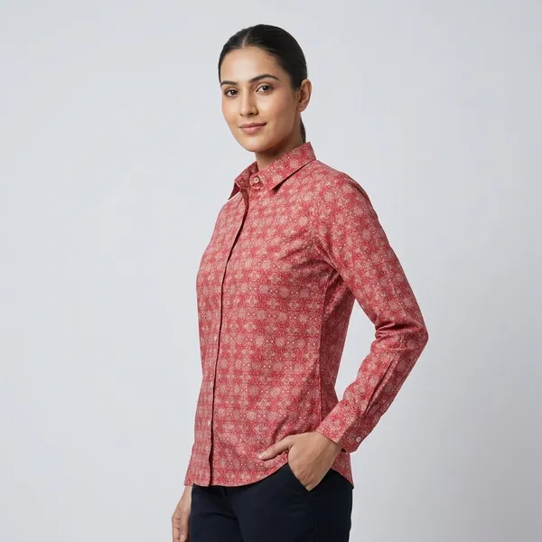 Red_Cotton_Shirt_For_Women