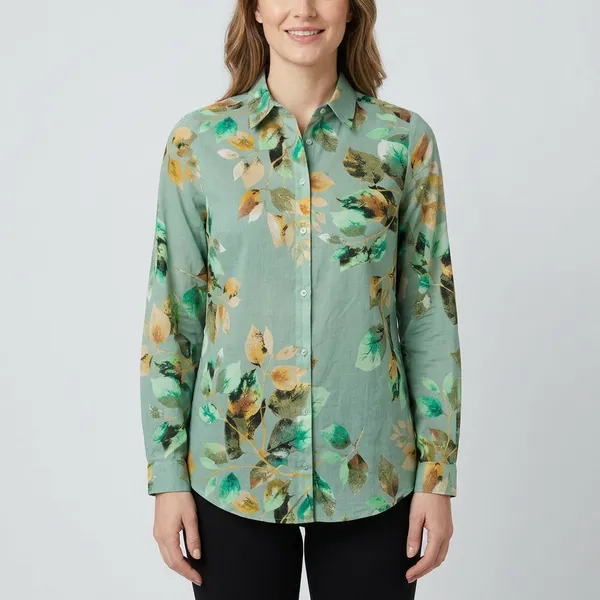 Green_Cotton_Shirt_For_Women