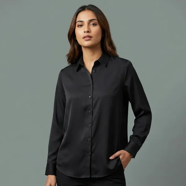 Black_Polyester_Shirt_For_Women