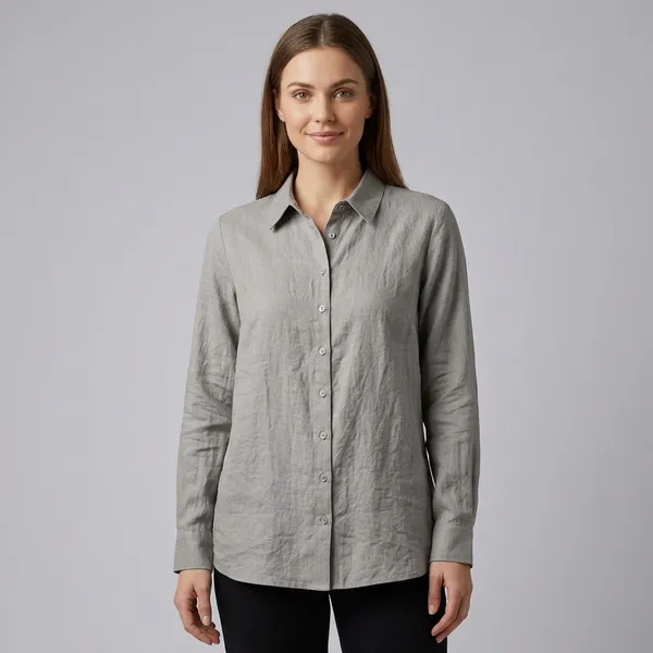 Grey_Linen_Shirt_For_Women
