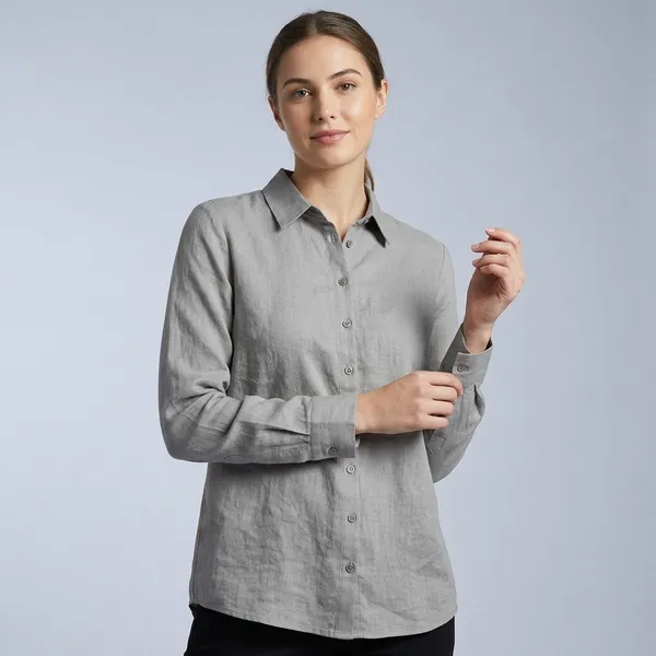 Grey_Linen_Shirt_For_Women