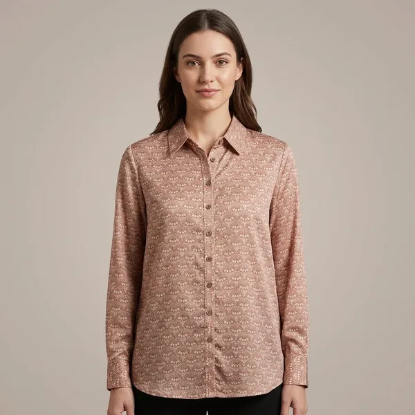Pink_Polyester_Shirt_For_Women