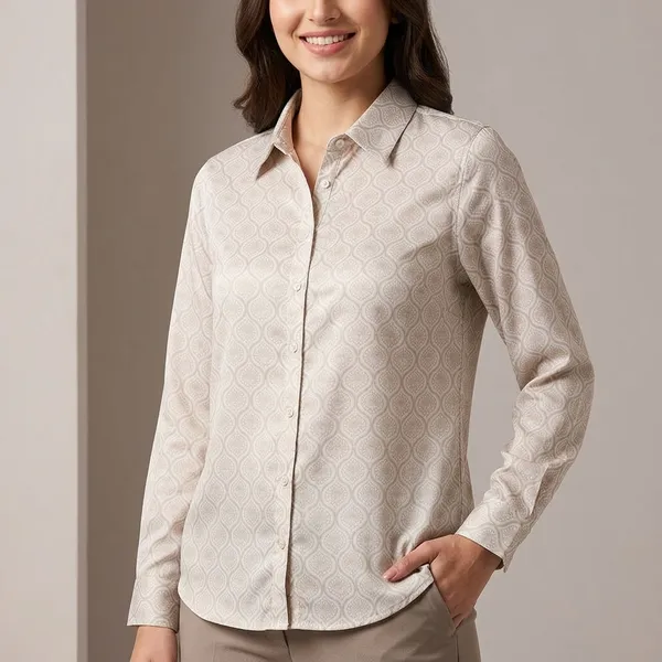 Beige_Polyester_Shirt_For_Women