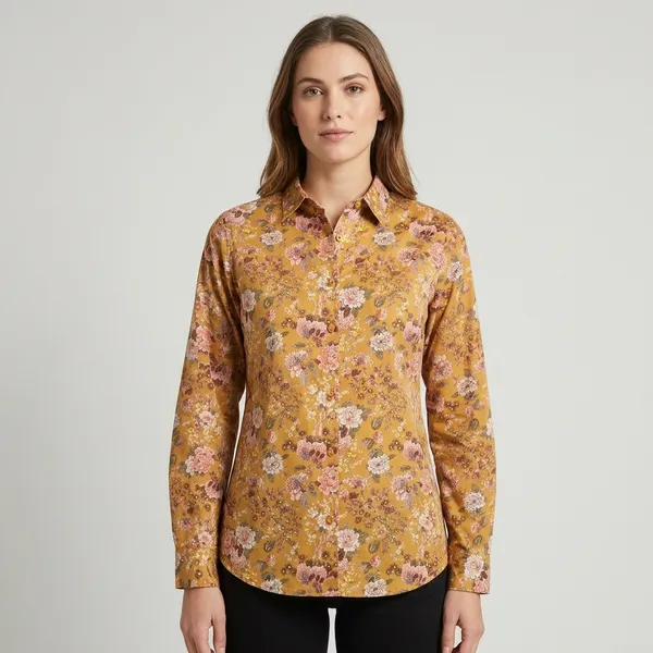 Yellow_Cotton_Shirt_For_Women