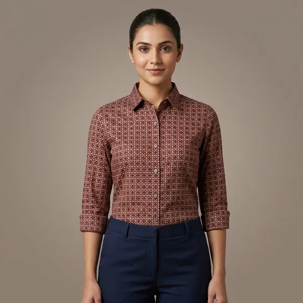 Maroon_Cotton_Shirt_For_Women