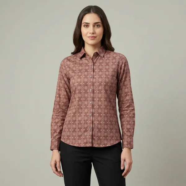Maroon_Cotton_Shirt_For_Women