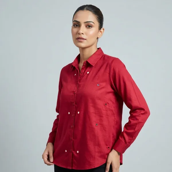Red_Cotton_Shirt_For_Women