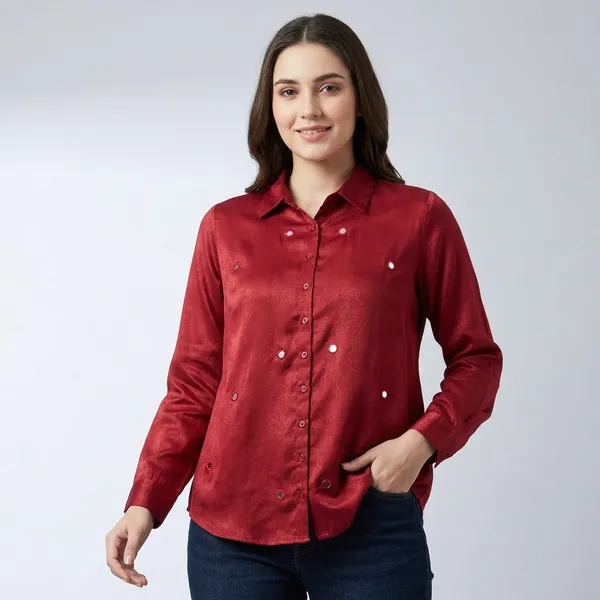 Red_Cotton_Shirt_For_Women
