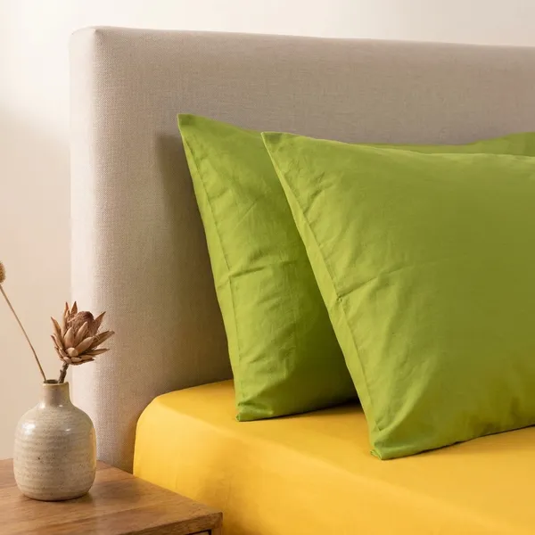 Mustard_Yellow_Solid_Handloom_Bedsheet_Set