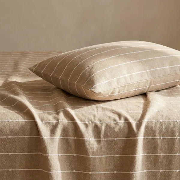 Beige_Stripe_Handloom_Bedsheet_Set