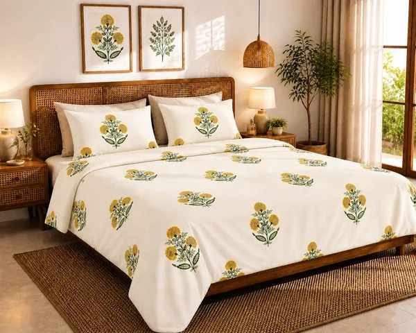 Sunflower_Bloom_Ivory_Premium_Cotton_King_Bedsheet_Set