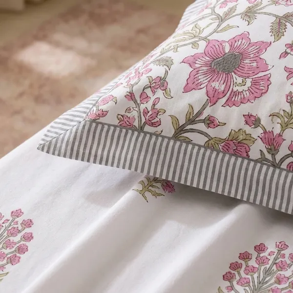 Gulabi_Buti_Handblock_Floral_King_Size_Bedsheet