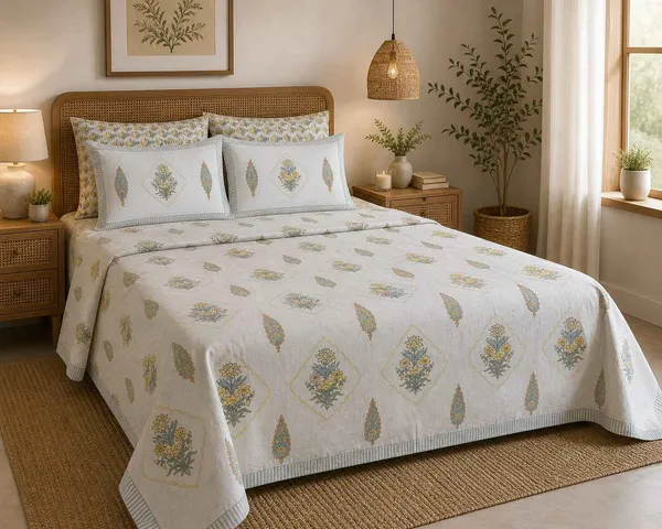 Sona_Patra_Handblock_Motif_King_Size_Bedsheet