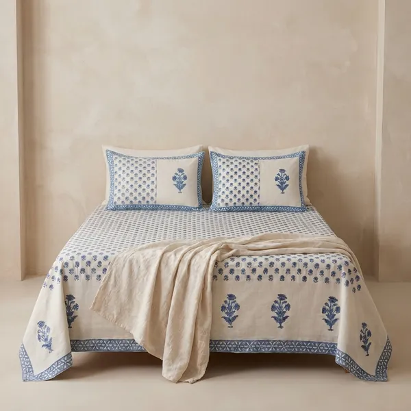 Neel_Buti_Handblock_Floral_King_Size_Bedsheet