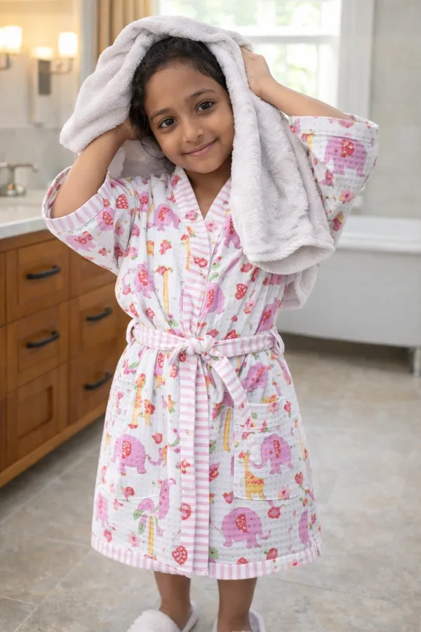 Kids_Animal_Adventure_Cotton_Waffle_-_Pink