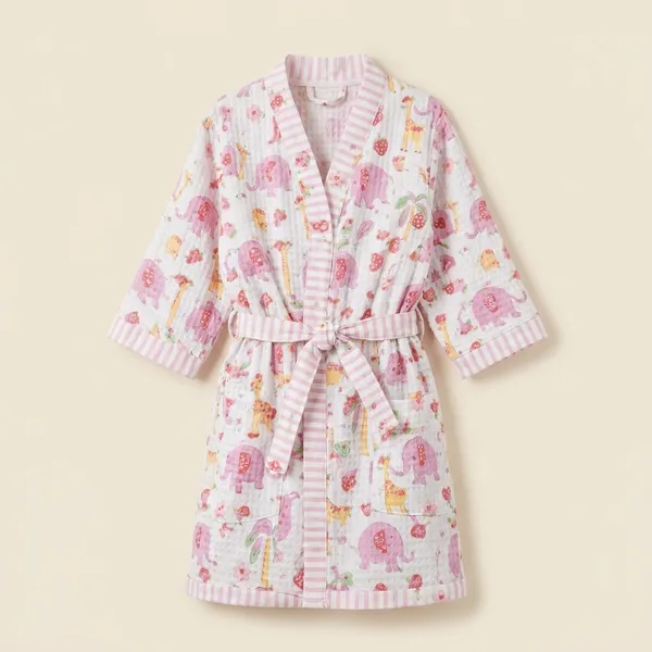Kids_Animal_Adventure_Cotton_Waffle_-_Pink
