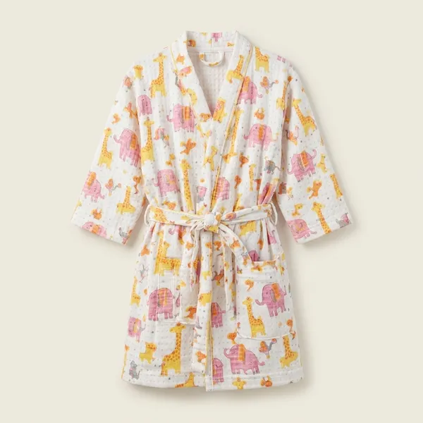Kids_Animal_Adventure_Cotton_Waffle_-_Yellow