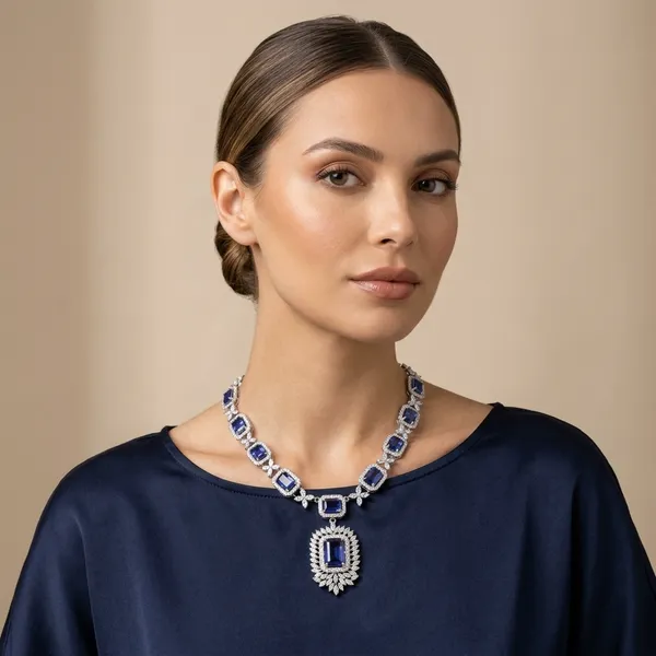 Blue_Stone_Silver_Plated_Necklace_Set_For_Women