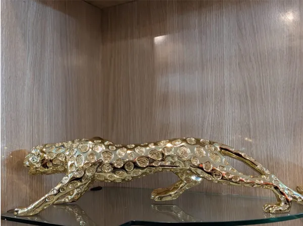 Golden_Cheetah_Decorative_Showpiece