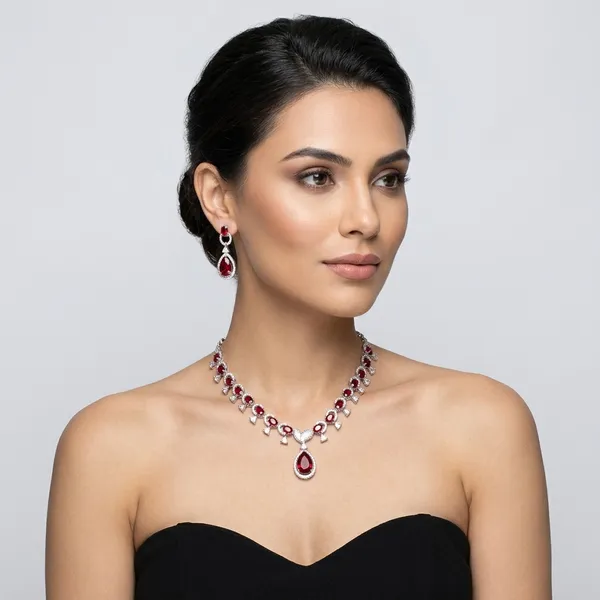 Pink_Crystal_Stone_Necklace_Set_With_Matching_Earrings
