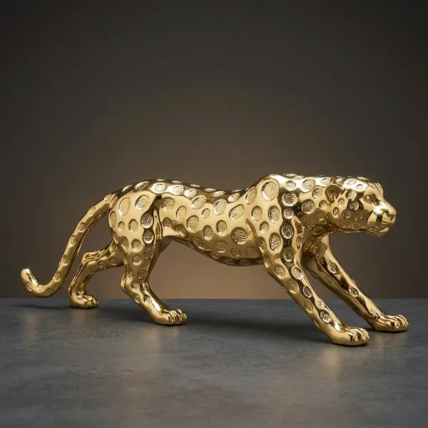 Golden_Cheetah_Decorative_Showpiece