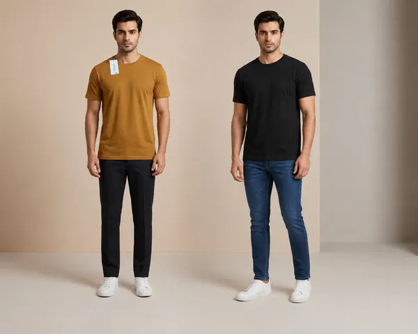 Black_And_Mustard_Brown_Cotton_Terry_Relaxed_Fit_Crew_Neck_T-Shirt_For_Men_Pack_Of_2