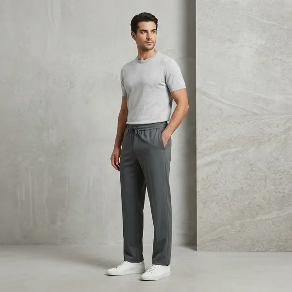 Grey_Terry_Relaxed_Fit_Drawstring_Formal_Trousers_For_Men