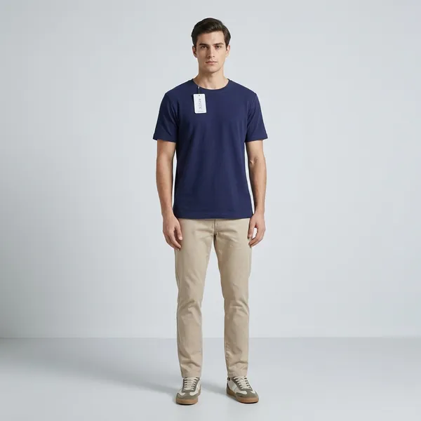 Navy_Blue_Cotton_Terry_Relaxed_Fit_Round_Neck_T-Shirt_For_Men