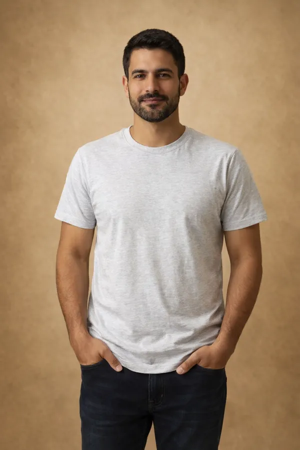 White_Cotton_Single_Jersey_Relaxed_Fit_Crew_Neck_T-Shirt_For_Men
