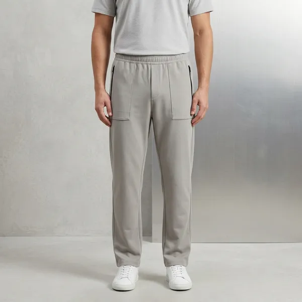 Grey_Terry_Straight_Fit_Cargo_Pants_For_Men