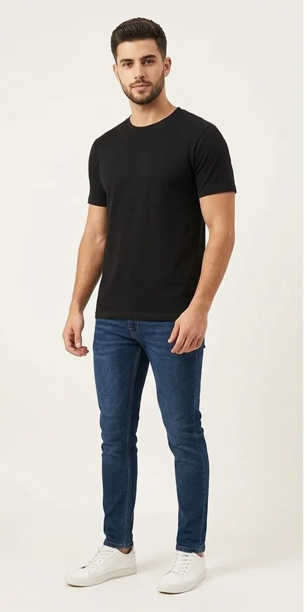 Black_Cotton_Terry_Relaxed_Fit_Crew_Neck_T-Shirt_For_Men