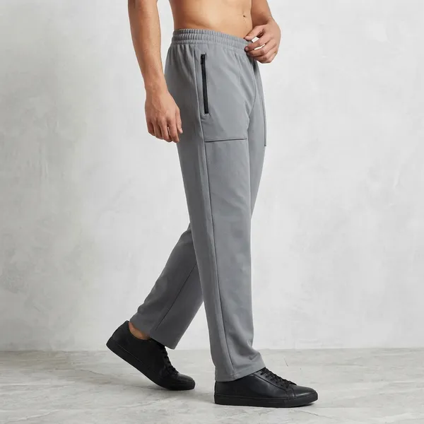 Grey_Terry_Relaxed_Fit_Zip_Pocket_Cargo_Pants_For_Men