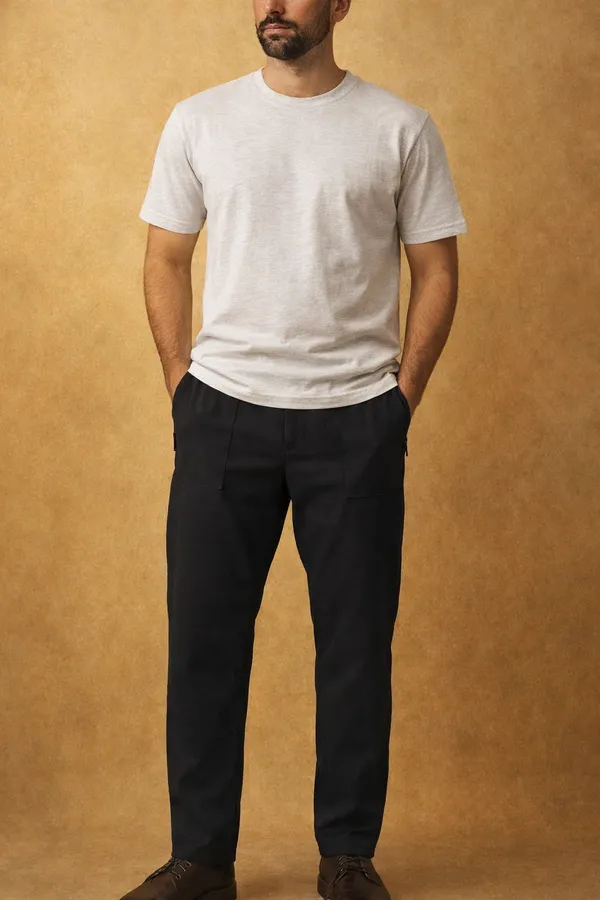 Grey_And_Black_Terry_Relaxed_Fit_Drawstring_Formal_Trousers_For_Men_Pack_Of_2