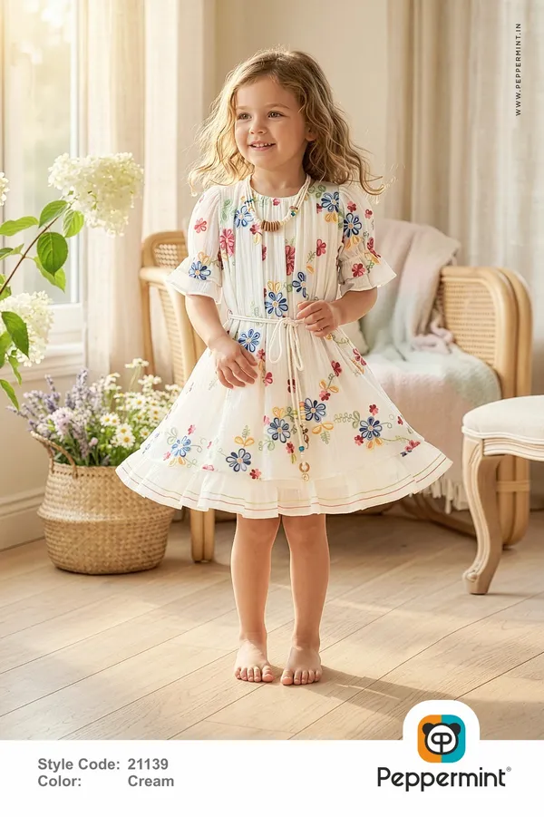 Cream_Premium_Cotton_And_Hosiery_Frock_For_Girls