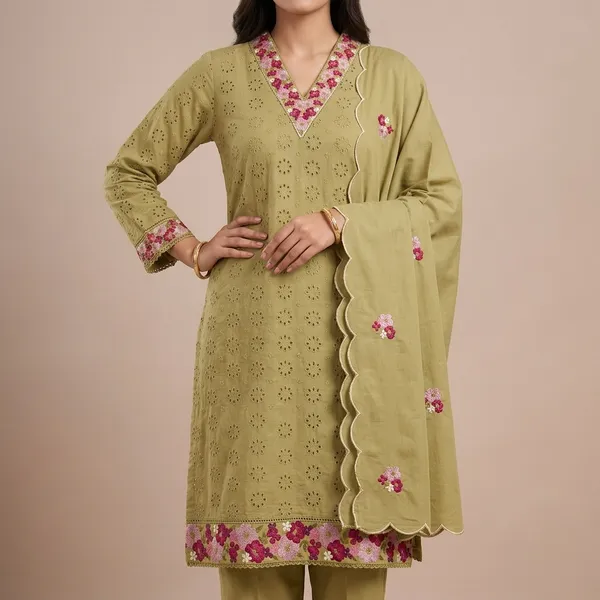 Lime_Green_Premium_Cotton_Suit_For_Women