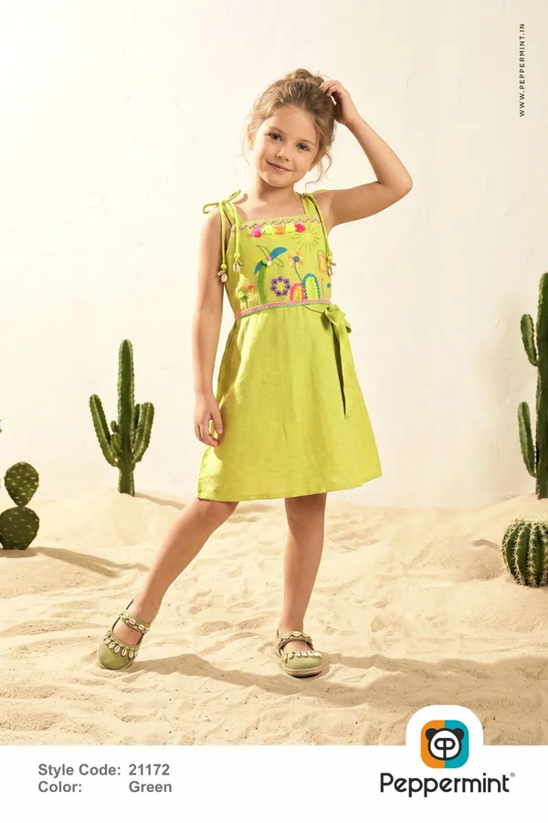 Green_Premium_Cotton_And_Hosiery_One_Piece_For_Girls