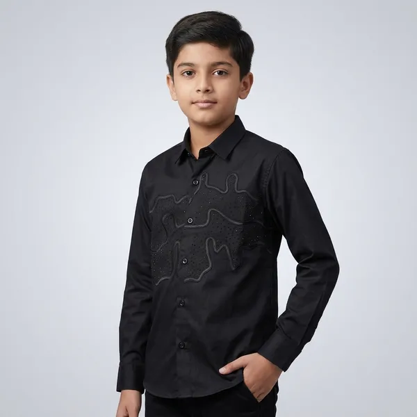 Grey_Premium_Satin_Full_Sleeve_Shirt_For_Boys