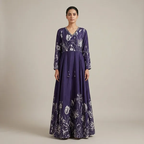 Navy_Blue_Premium_Crepe_Silk_Gown_For_Women