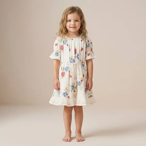 Cream_Premium_Cotton_And_Hosiery_Frock_For_Girls