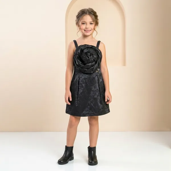 Black_Premium_Cotton_And_Hosiery_One_Piece_For_Girls